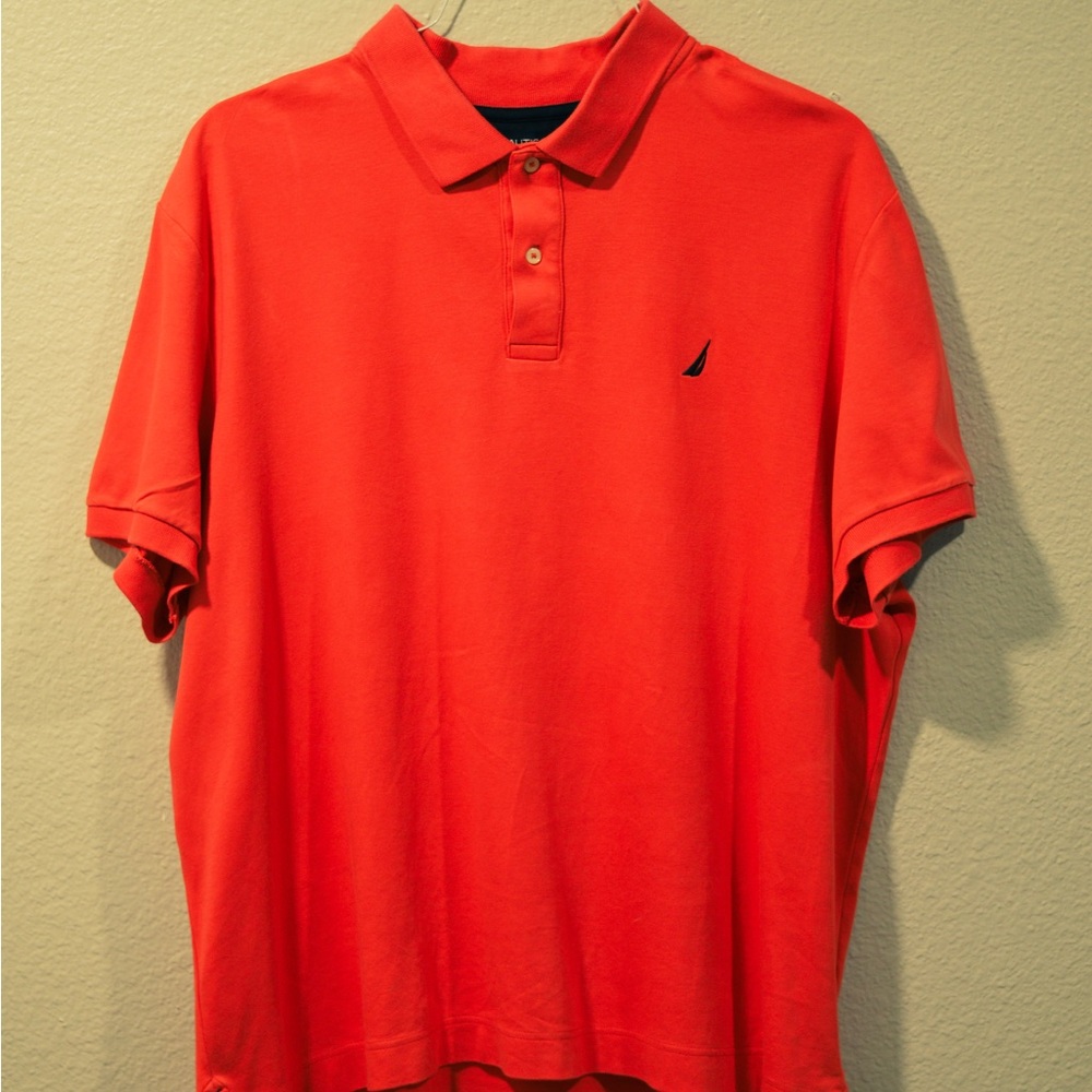 Nautica Men's Orange Polo Shirt